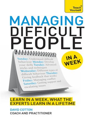 cover image of Managing Difficult People in a Week
